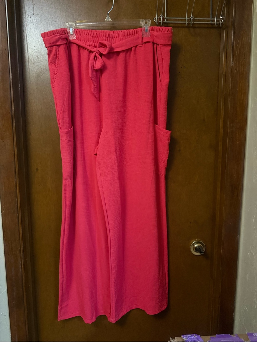 Ashley Blue Coral Pull-On Wide Leg Pants